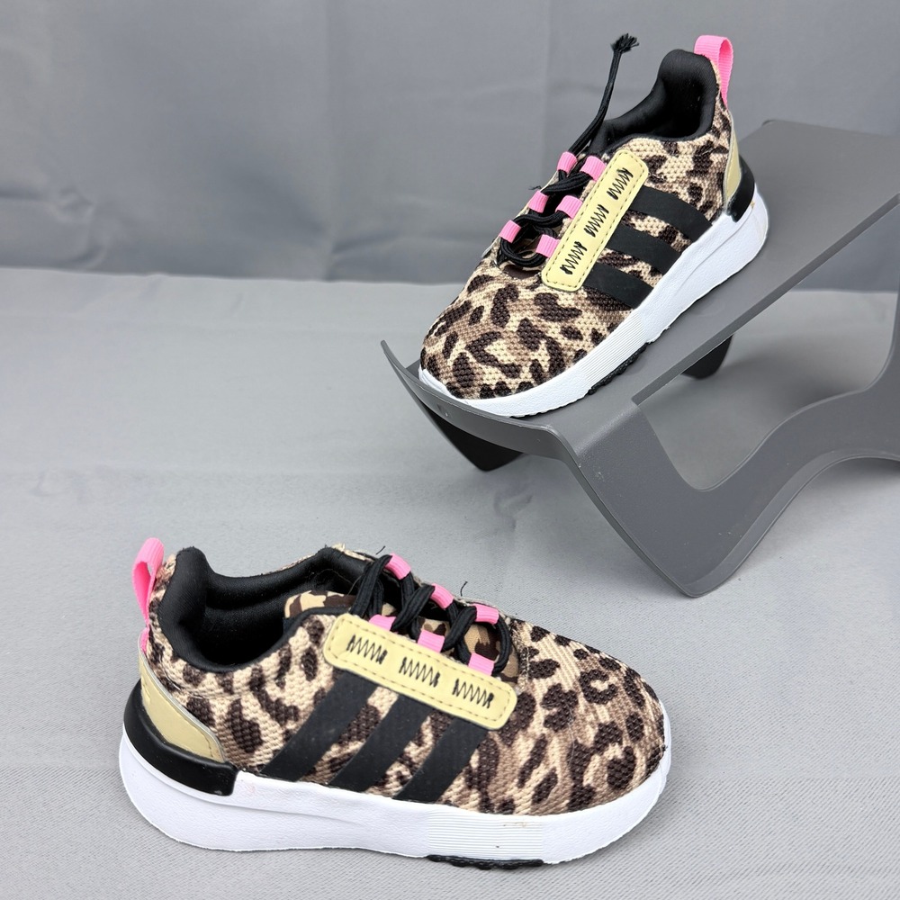 Adidas Multix Toddler Leopard Print Sneakers Black Pink GW7148 Size 6K